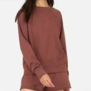 Mate the Label Plum Organic Terry Raglan Shorts Sz S